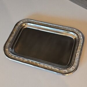 Elegant Silver Rectangular Tray